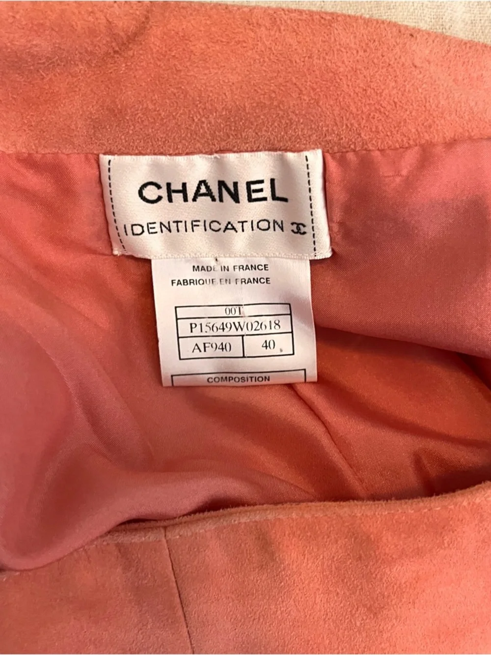 Chanel Vintage 1999 Salmon Pink Suede Goat Skin Pants FR 40 Rare